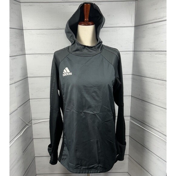 Adidas Tiro 17 Youth Warm Top Shirt Climawarm Sweat Hoodie Soccer Gym Size Large - Picture 1 of 11